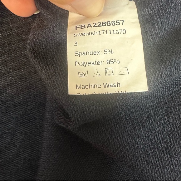 Sheer Fairy Goth Top Mesh Floral Embroidery Sleeve Tunic‎ Navy Crew Neck Wms XS - Picture 12 of 12